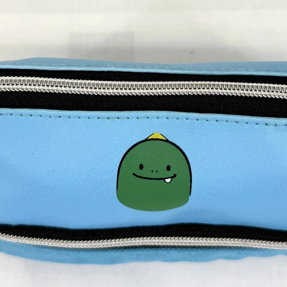 Unbranded Dinosaur Pencil Case Blue Double Layer